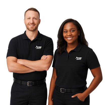 Two Anago unit franchise team members