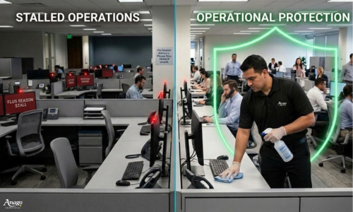 Cold & Flu Outbreak: How Preemptive Disinfection Prevents Operational Shutdowns